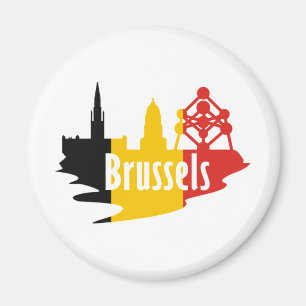 Flagge Brüssel Magnet