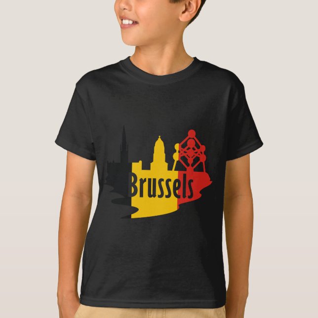 Flagge Brüssel T-Shirt (Vorderseite)
