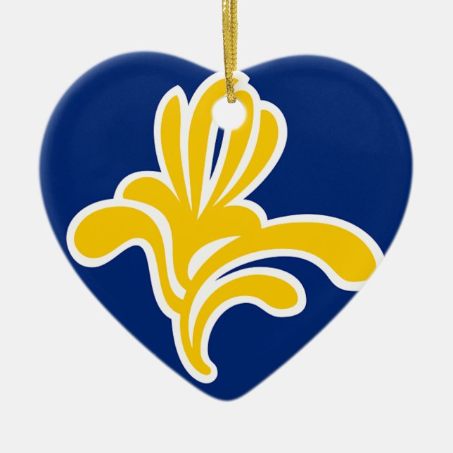 Flagge Brüssels (Belgien) Keramikornament (Vorne)