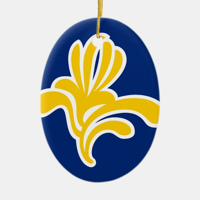 Flagge Brüssels (Belgien) Keramikornament (Vorne)