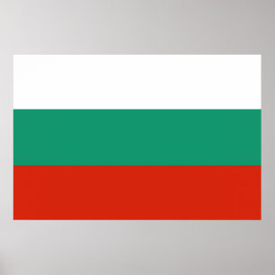 Flagge Bulgarien Poster