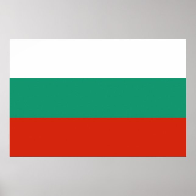 Flagge Bulgarien Poster (Vorne)