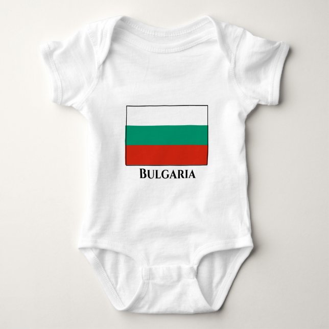 Flagge Bulgariens Baby Strampler (Vorderseite)