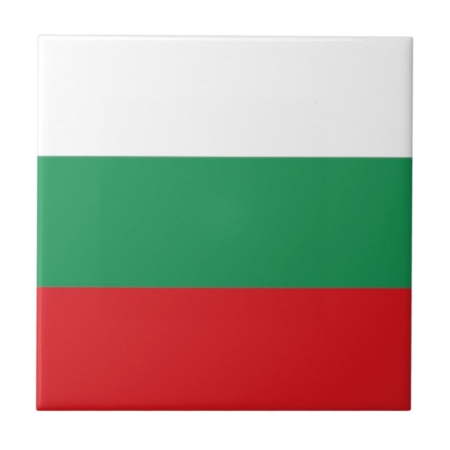 Flagge Bulgariens Fliese (Vorderseite)