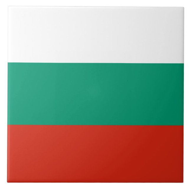 Flagge Bulgariens Fliese (Vorderseite)