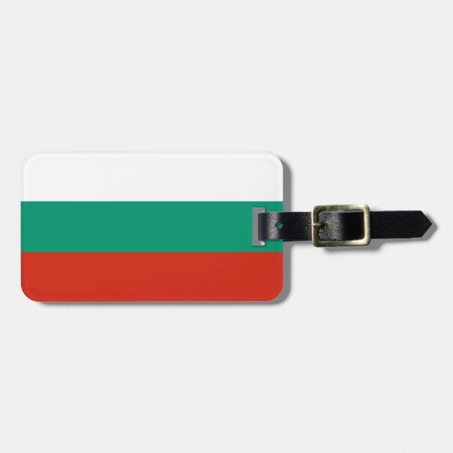 Flagge Bulgariens Gepäckanhänger (Vorderseite horizontal)