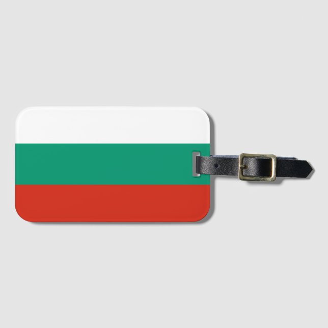 Flagge Bulgariens Gepäckanhänger (Vorderseite (Horizontal))