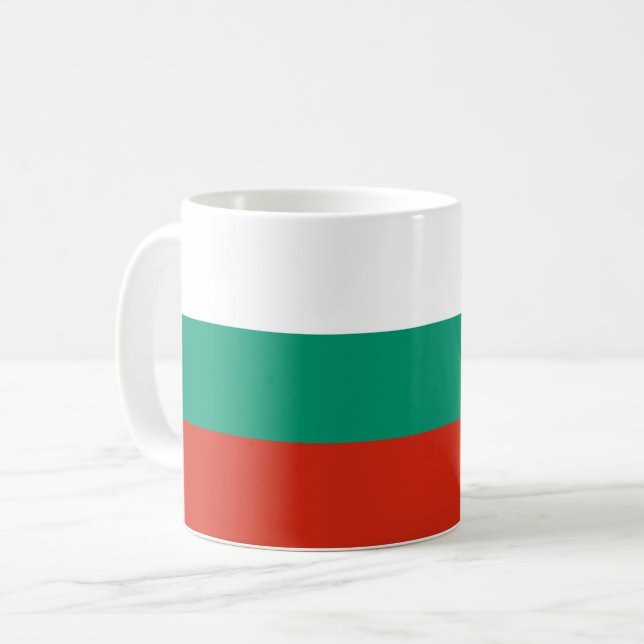 Flagge Bulgariens Kaffeetasse (Vorderseite Links)