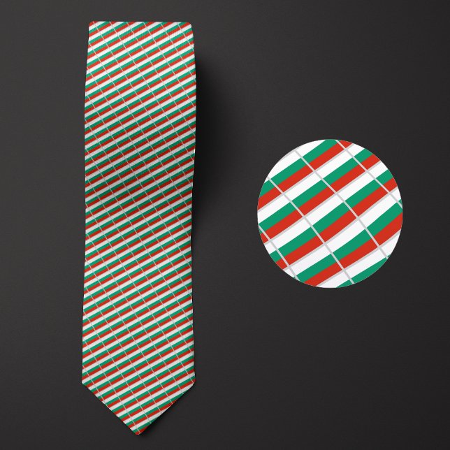 Flagge Bulgariens Muster Krawatte (Von Creator hochgeladen)