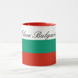 Flagge Bulgariens oder Bulgariens Tasse