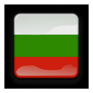 Flagge Bulgariens Poster