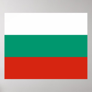Flagge Bulgariens Poster
