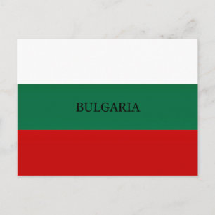 Flagge Bulgariens Postkarte