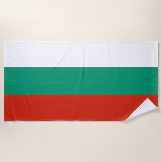 Flagge Bulgariens Strandtuch (Vorderseite)
