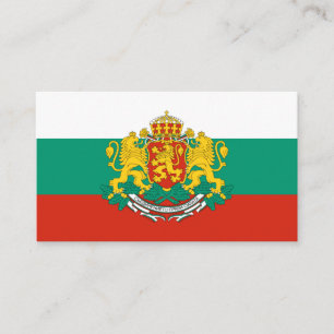 Flagge Bulgariens Wappen Visitenkarte