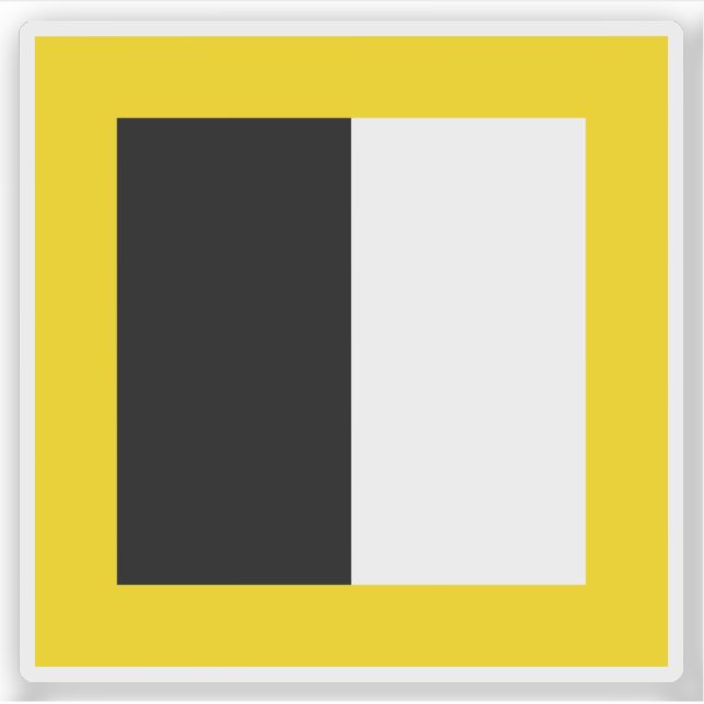 Flagge Burgdorfs, Schweiz Aufkleber (Vorderseite)