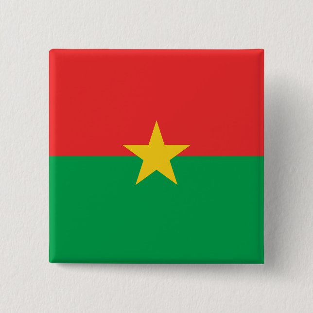 Flagge Burkina Faso Button (Vorderseite)