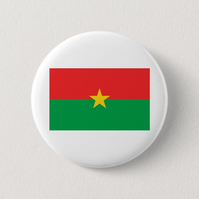 Flagge Burkina Faso Button (Vorderseite)