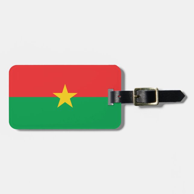 Flagge Burkina Faso Easy ID Persönliche Gepäckanhänger (Vorderseite horizontal)