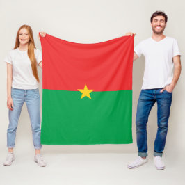 Flagge Burkina Faso Fleecedecke