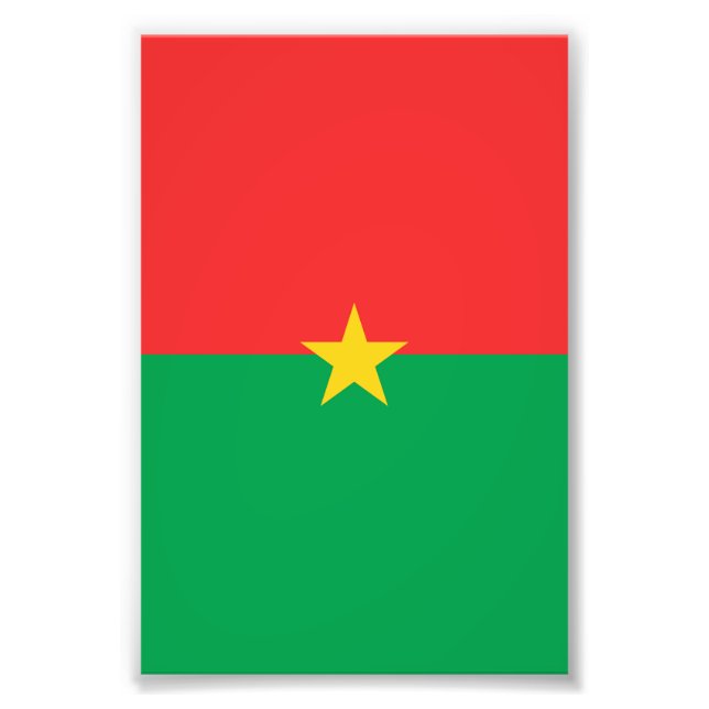 Flagge Burkina Faso Fotodruck (Vorne)