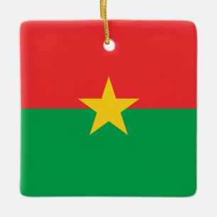 Flagge Burkina Faso Keramikornament