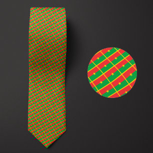 Flagge Burkina Faso Muster Krawatte
