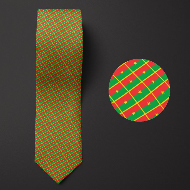 Flagge Burkina Faso Muster Krawatte (Von Creator hochgeladen)