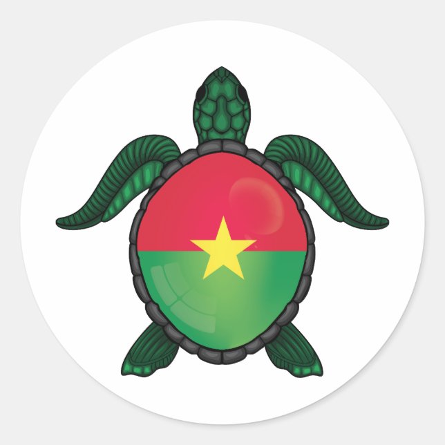 Flagge Burkina Faso Runder Aufkleber (Vorderseite)