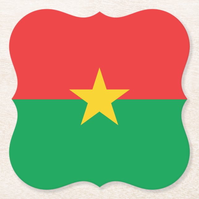 Flagge Burkina Faso Untersetzer (Vorderseite)