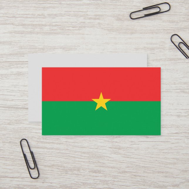 Flagge Burkina Faso Visitenkarte (Vorderseite/Rückseite Beispiel)