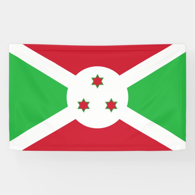 Flagge Burundis Banner (Horizontal)