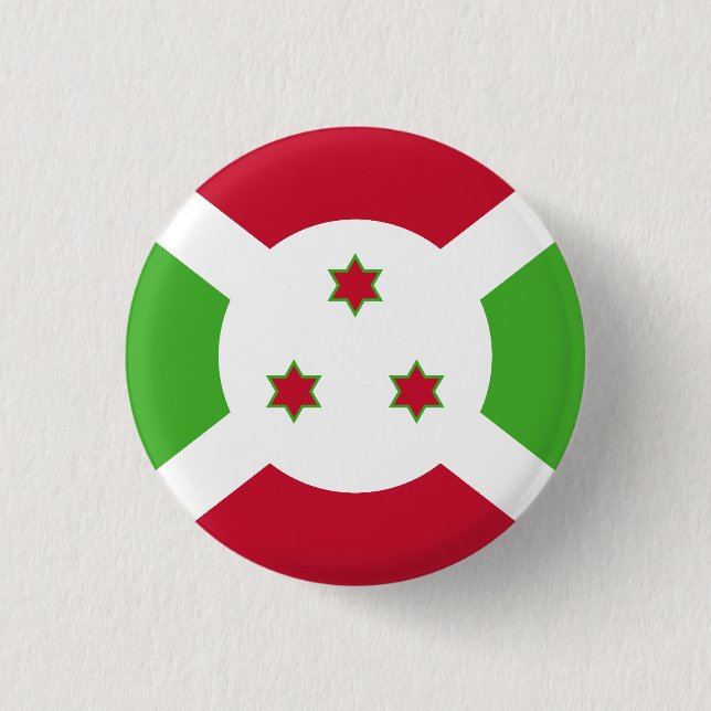 Flagge Burundis Button (Vorderseite)