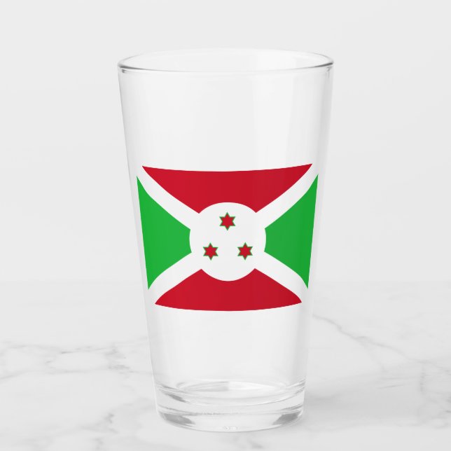 Flagge Burundis Glas (Vorderseite)