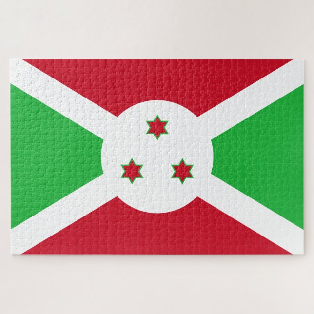 Flagge Burundis Puzzle (Horizontal)