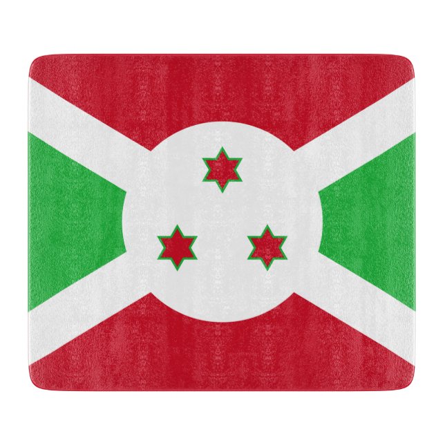 Flagge Burundis Schneidebrett (Vorderseite)