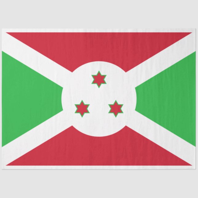Flagge Burundis Seidenpapier (Vorderseite)