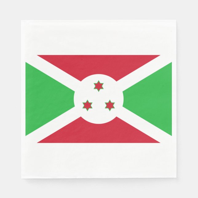Flagge Burundis Serviette (Vorderseite)