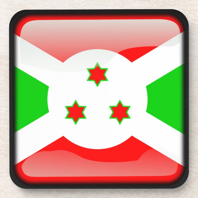 Flagge Burundis Untersetzer (Vorderseite)