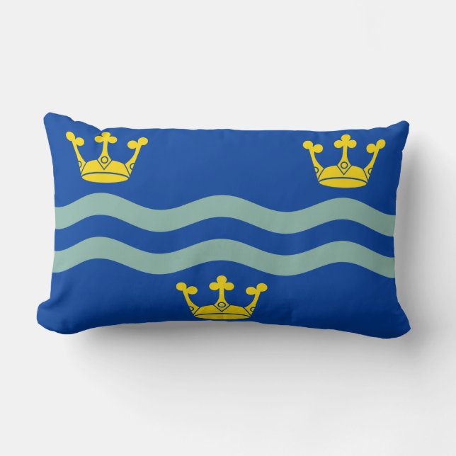 Flagge Cambridgeshire (Landkreis UK) Lumbar Pillow Lendenkissen (Vorderseite)