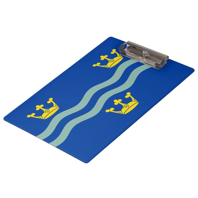 Flagge Cambridgeshire (UK-Landkreis) Zwischenablag Klemmbrett (Schrägansicht)