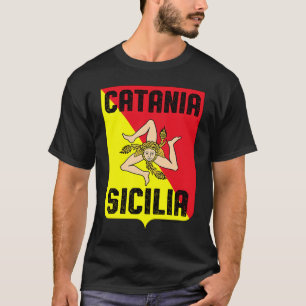 Flagge Catania Sizilien Provinz Sizilien Trinacria T-Shirt