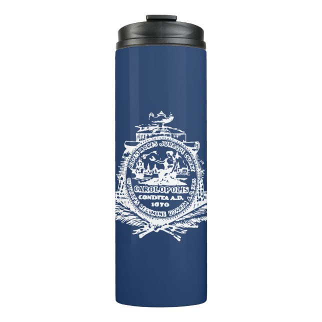 Flagge Charleston, South Carolina Thermal Tumbler Thermosbecher (Vorderseite)