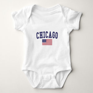 Flagge Chicago Baby Strampler