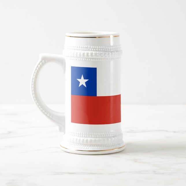 Flagge Chiles Bierglas (Links)