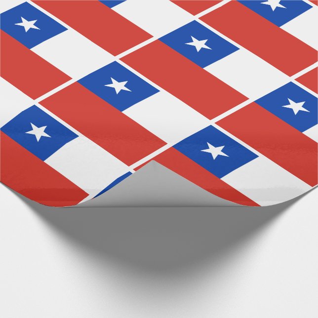 Flagge Chiles Geschenkpapier (Ecke)