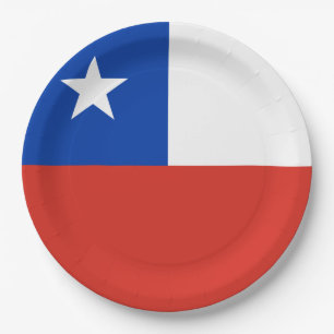 Flagge Chiles Pappteller