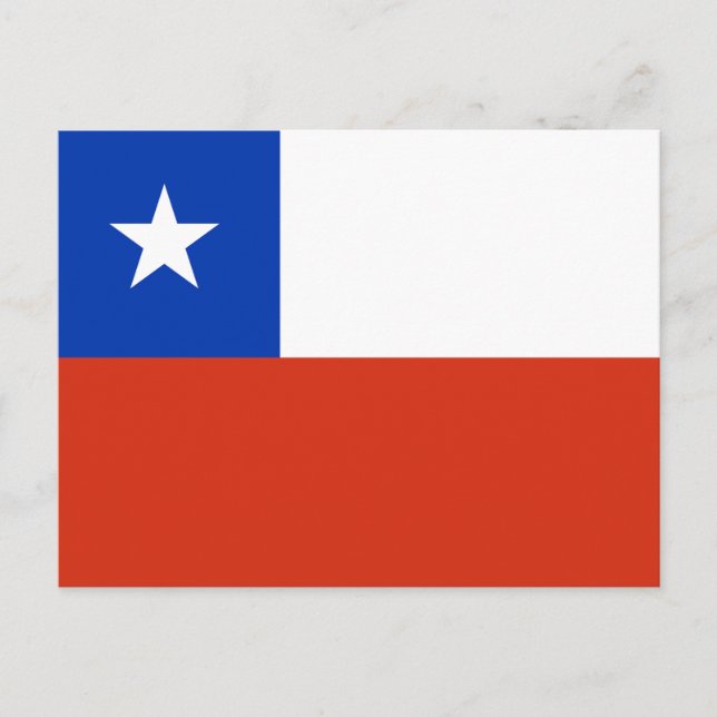Flagge Chiles Postkarte (Vorderseite)