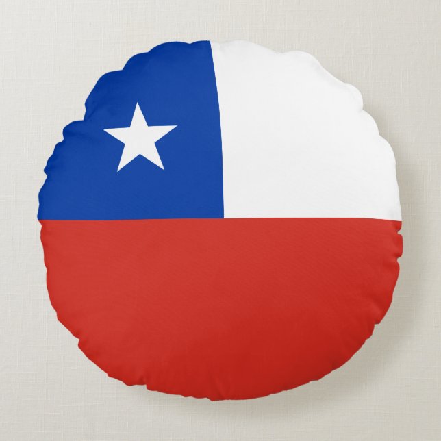 Flagge Chiles Rundes Kissen (Vorderseite)