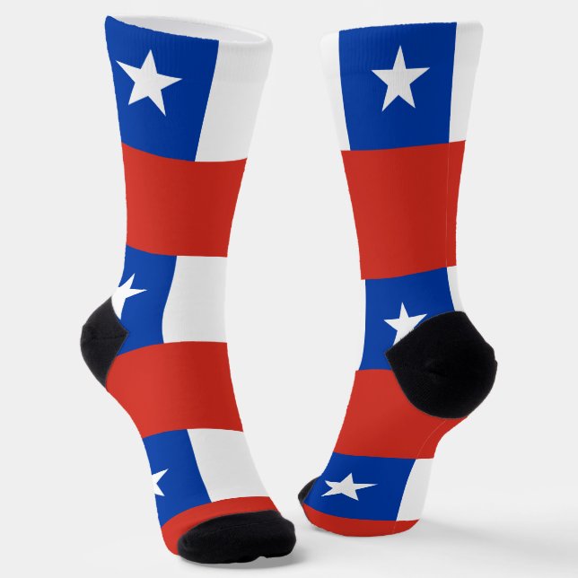 Flagge Chiles Socken (Gewinkelt)